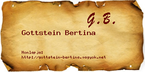 Gottstein Bertina névjegykártya